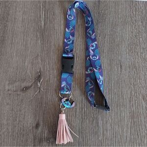 Disney Lilo & Stitch Lanyard with Pink Tassel